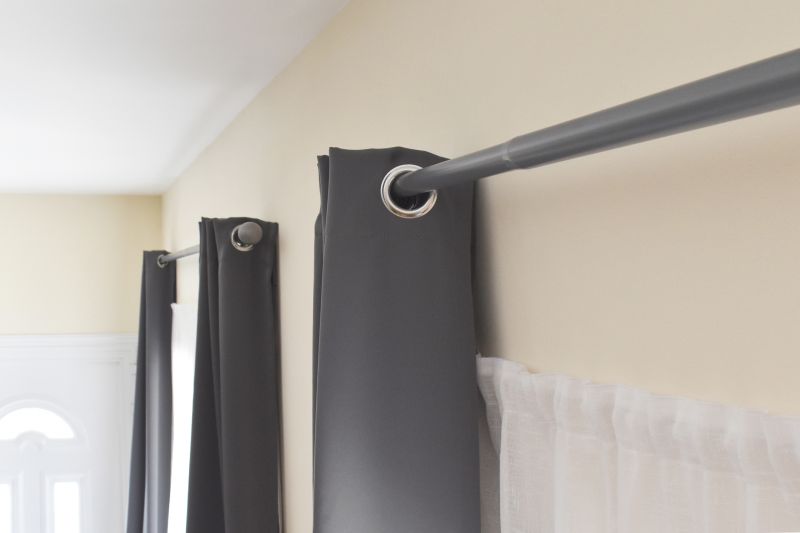 Interior Curtain Rod Setup